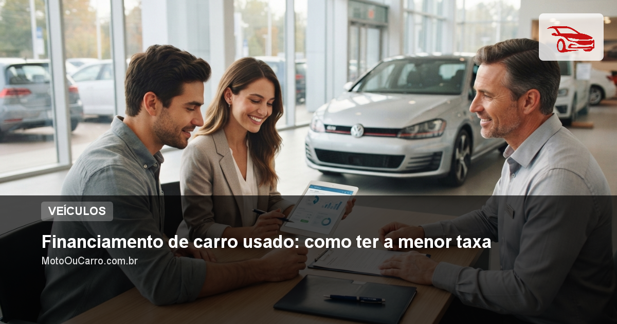 Financiamento de carro usado: como ter a menor taxa