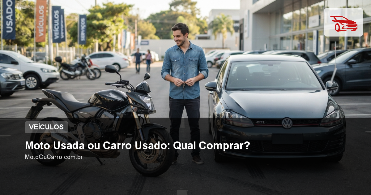 Moto Usada ou Carro Usado: Qual Comprar?