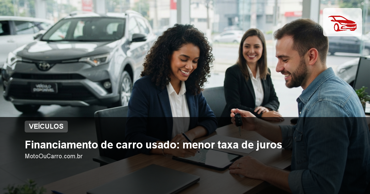 Financiamento de carro usado: menor taxa de juros